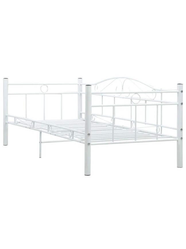 Bed frame, white, 90×200 cm, metal 2 Bed frame, white, 90×200 cm, metal 2