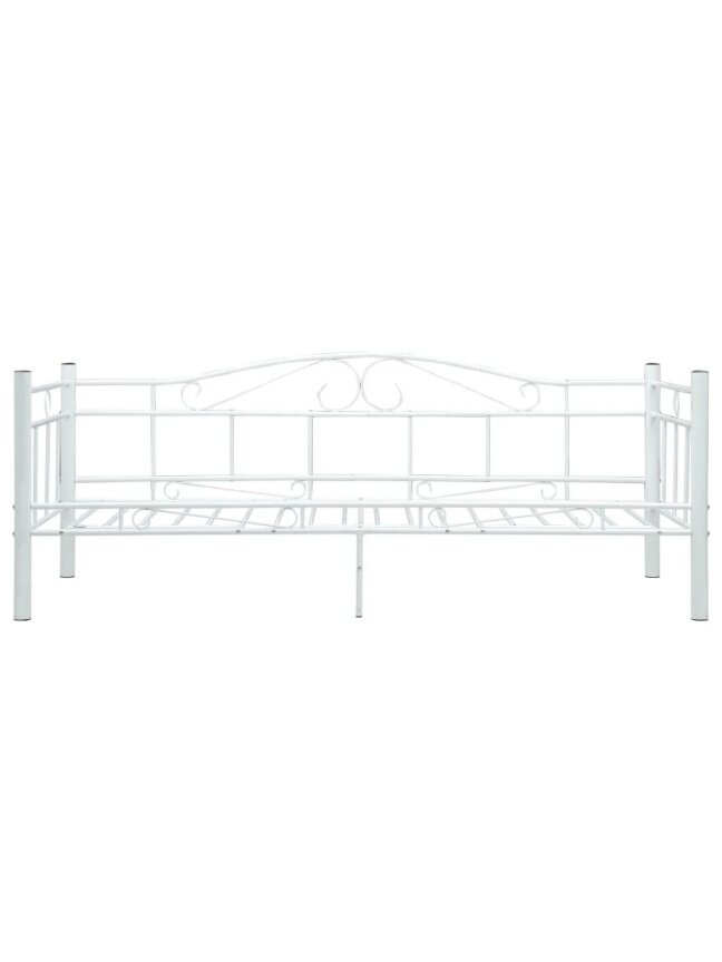 Bed frame, white, 90×200 cm, metal 4 Bed frame, white, 90×200 cm, metal 4