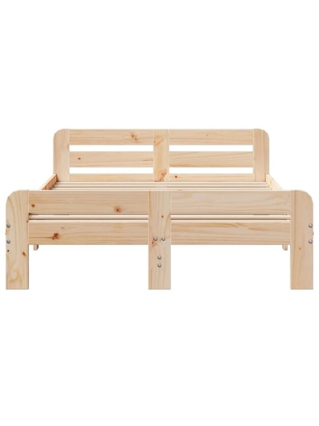 Bed frame without mattress, 120×200 cm, solid pine wood 3