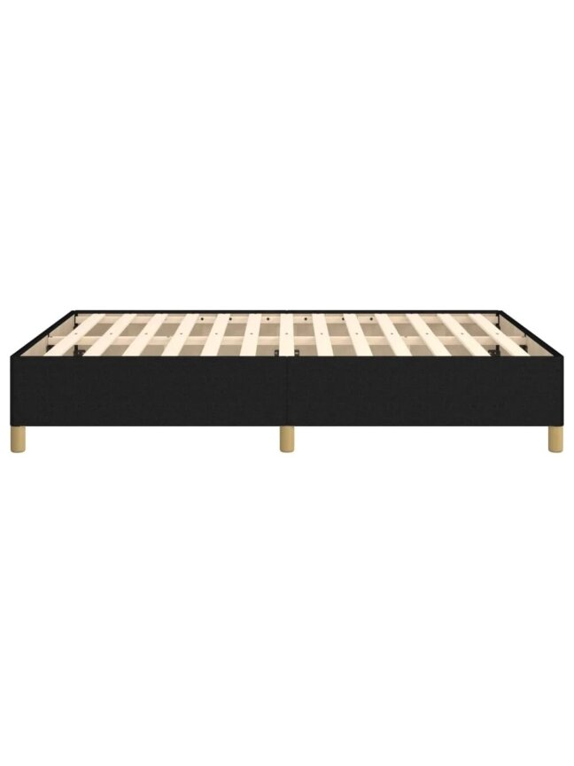 Bed frame without mattress, black, 140 × 190 cm, fabric 5