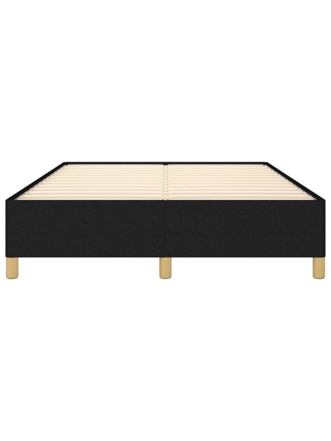 Bed frame without mattress, black, 140x190 cm, fabric 4