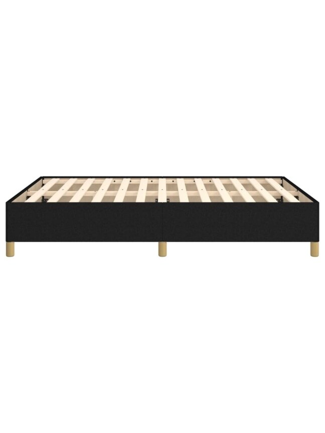 Bed frame without mattress, black, 140x190 cm, fabric 5