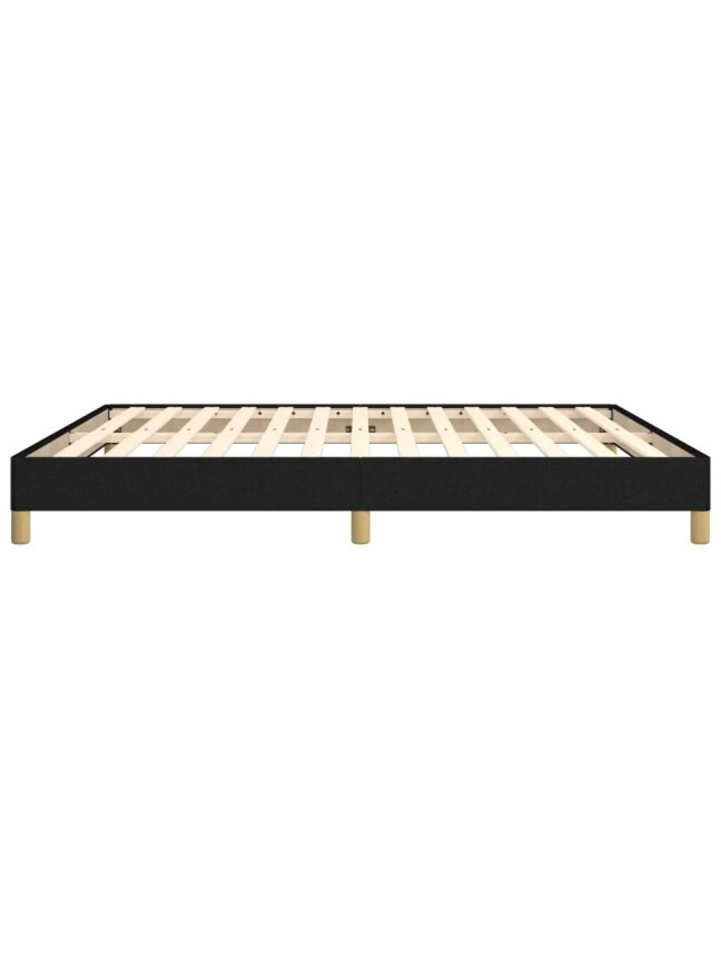 Bed frame without mattress, black, 180x200 cm, fabric 4