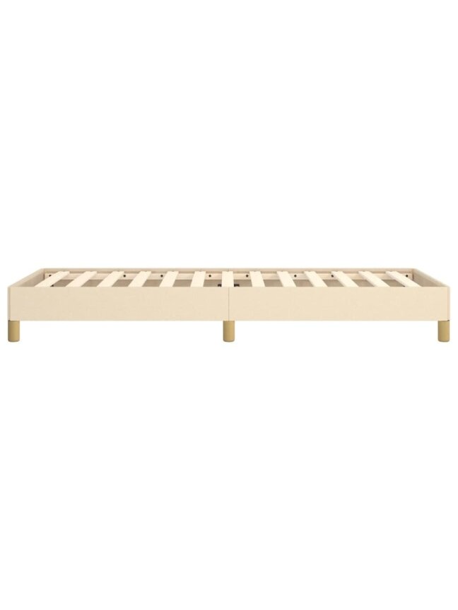 Bed frame without mattress, cream, 90×190 cm, fabric 5