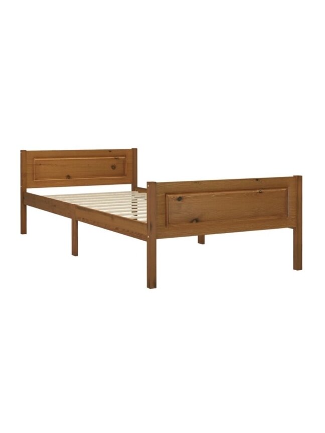 Bed frame, honey brown, 90×200 cm, solid pine wood 1 Bed frame, honey brown, 90×200 cm, solid pine wood 1