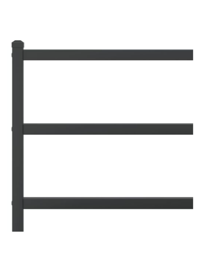 Bed frame with headboard/footboard, black, 120 × 190 cm, metal 8