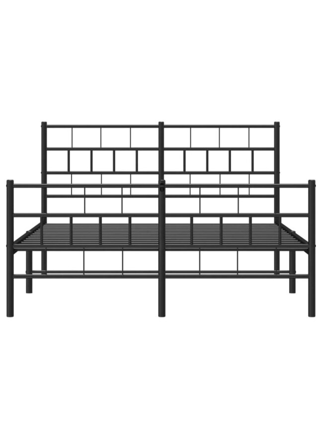 Voodiraam peatsi/jalutsiga, must, 120×200 cm, metall 4