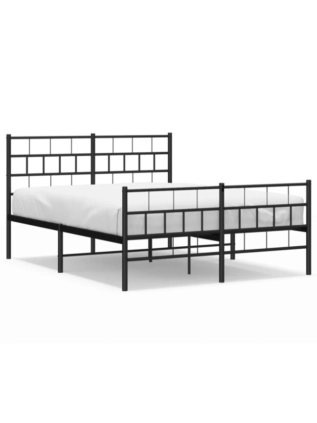 Voodiraam peatsi/jalutsiga, must, 120×200 cm, metall 1
