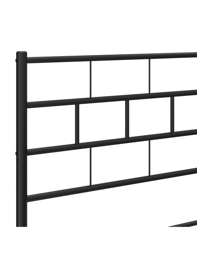 Bed frame with headboard/footboard, black, 120×200 cm, metal 7 Bed frame with headboard/footboard, black, 120×200 cm, metal 7
