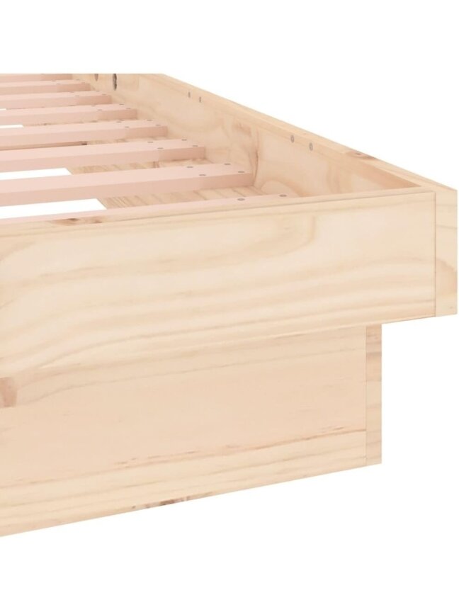 LED Bed Frame, 160x200 cm, solid wood 3