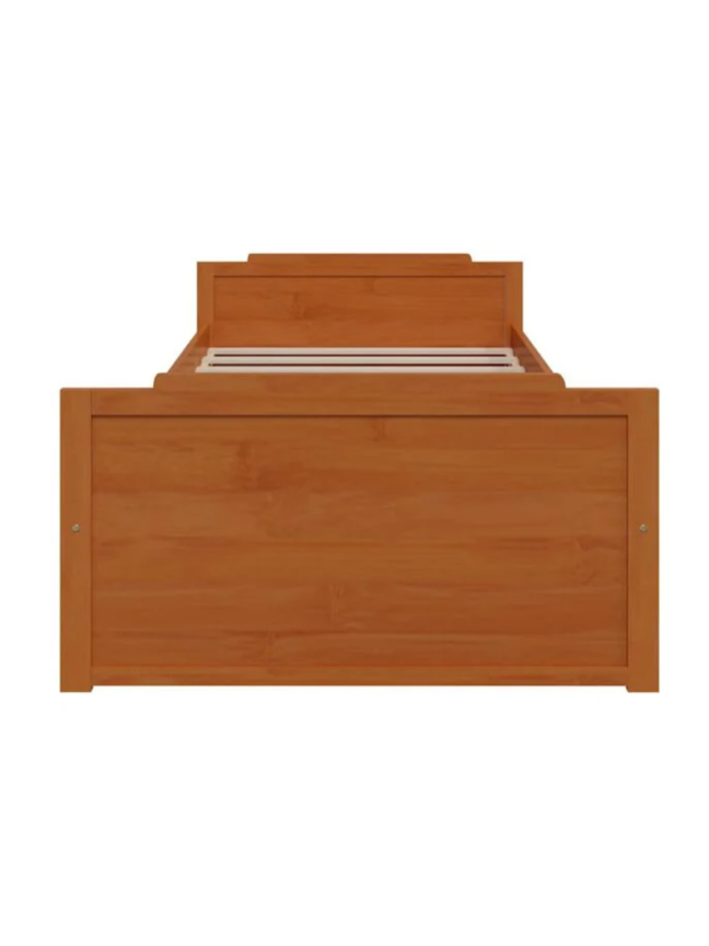 Bed frame with drawers, honey brown, 90 x 200 cm, pine wood 3