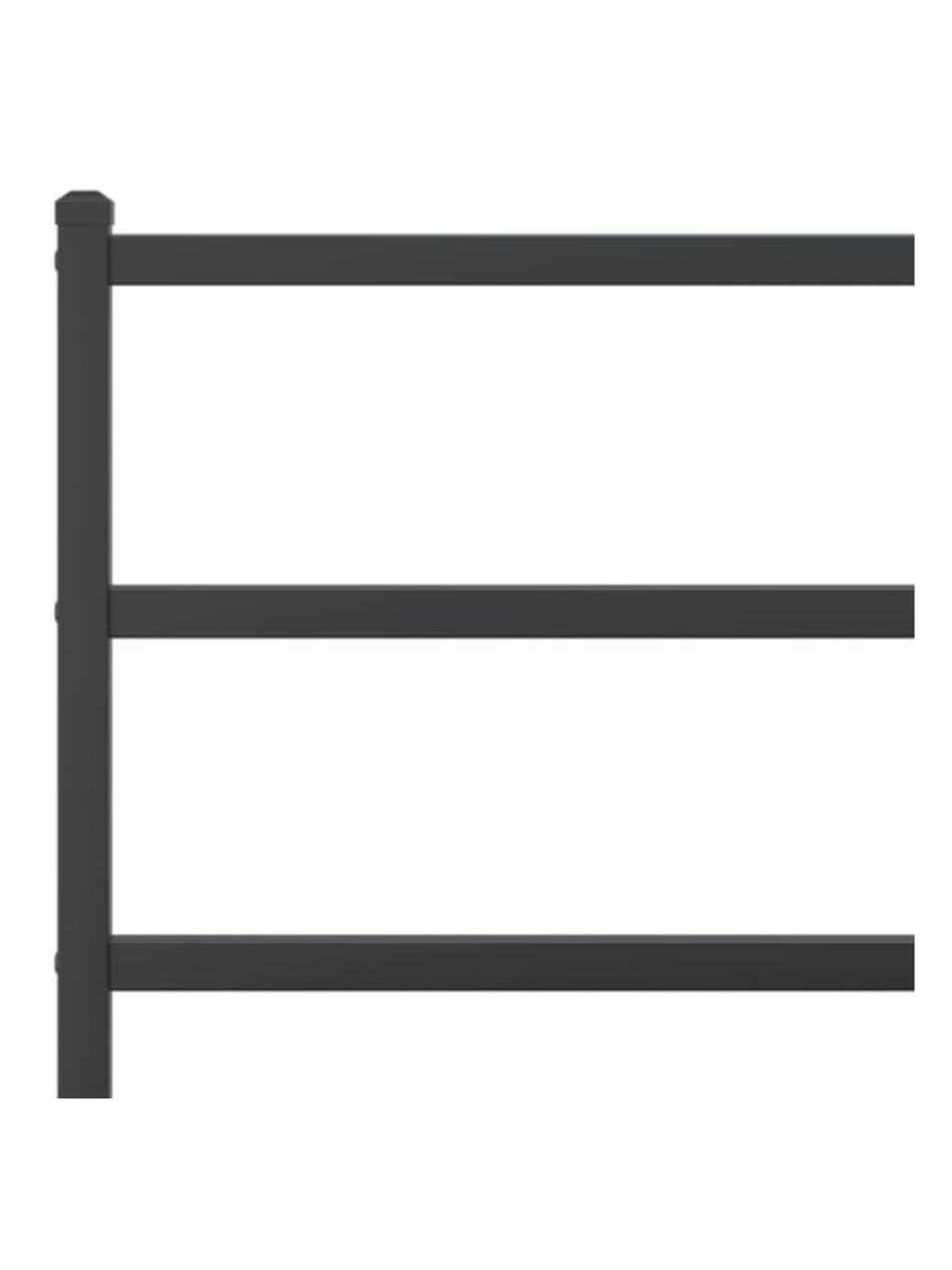 Bed frame with headboard/footboard, black, 120 × 190 cm, metal 8