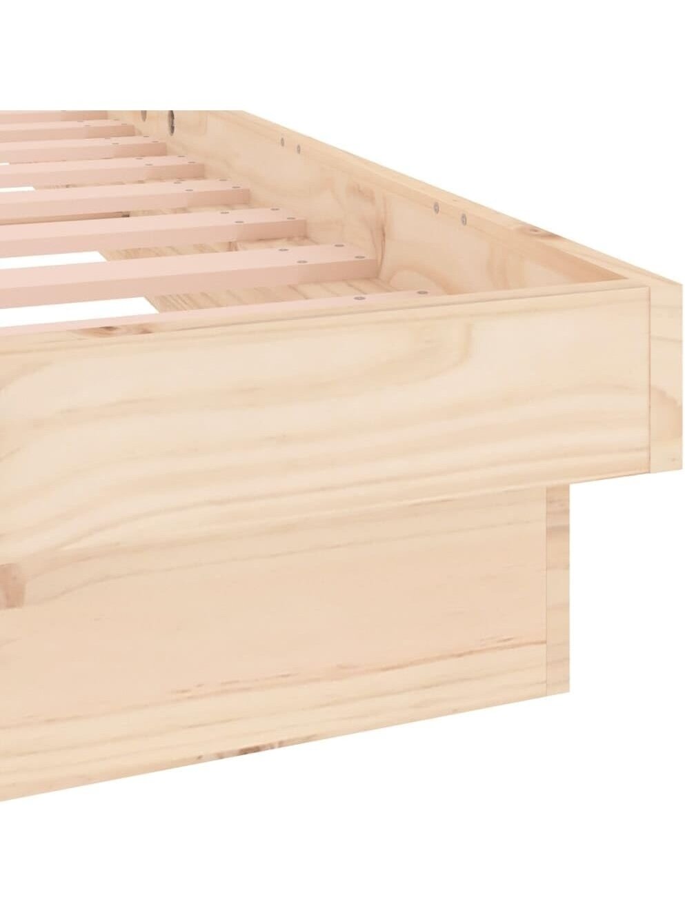 LED Bed Frame, 160x200 cm, solid wood 3