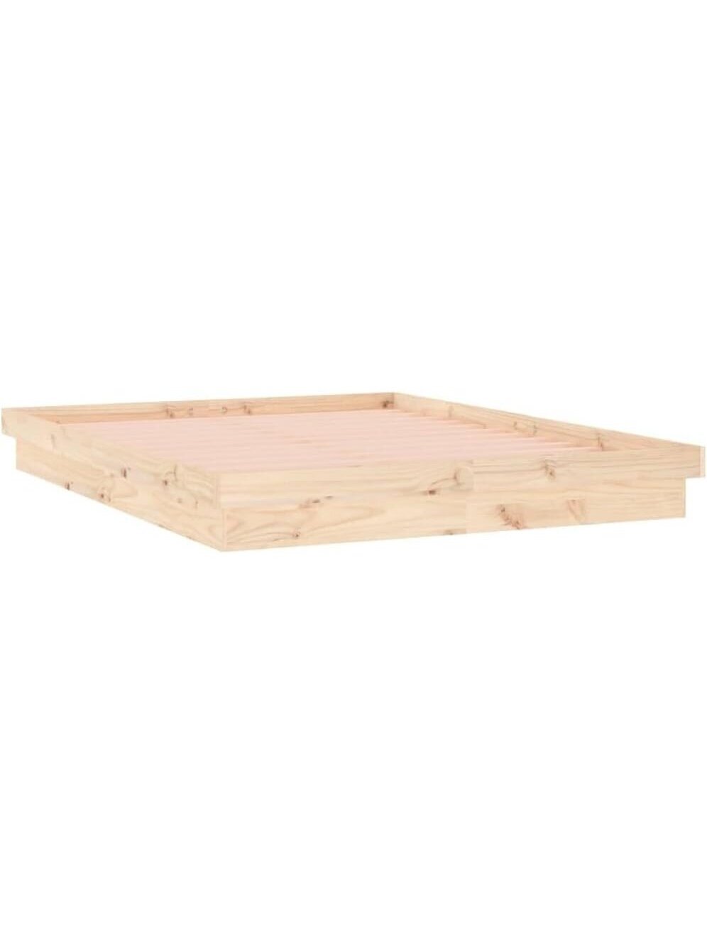 LED Bed Frame, 160x200 cm, solid wood 2