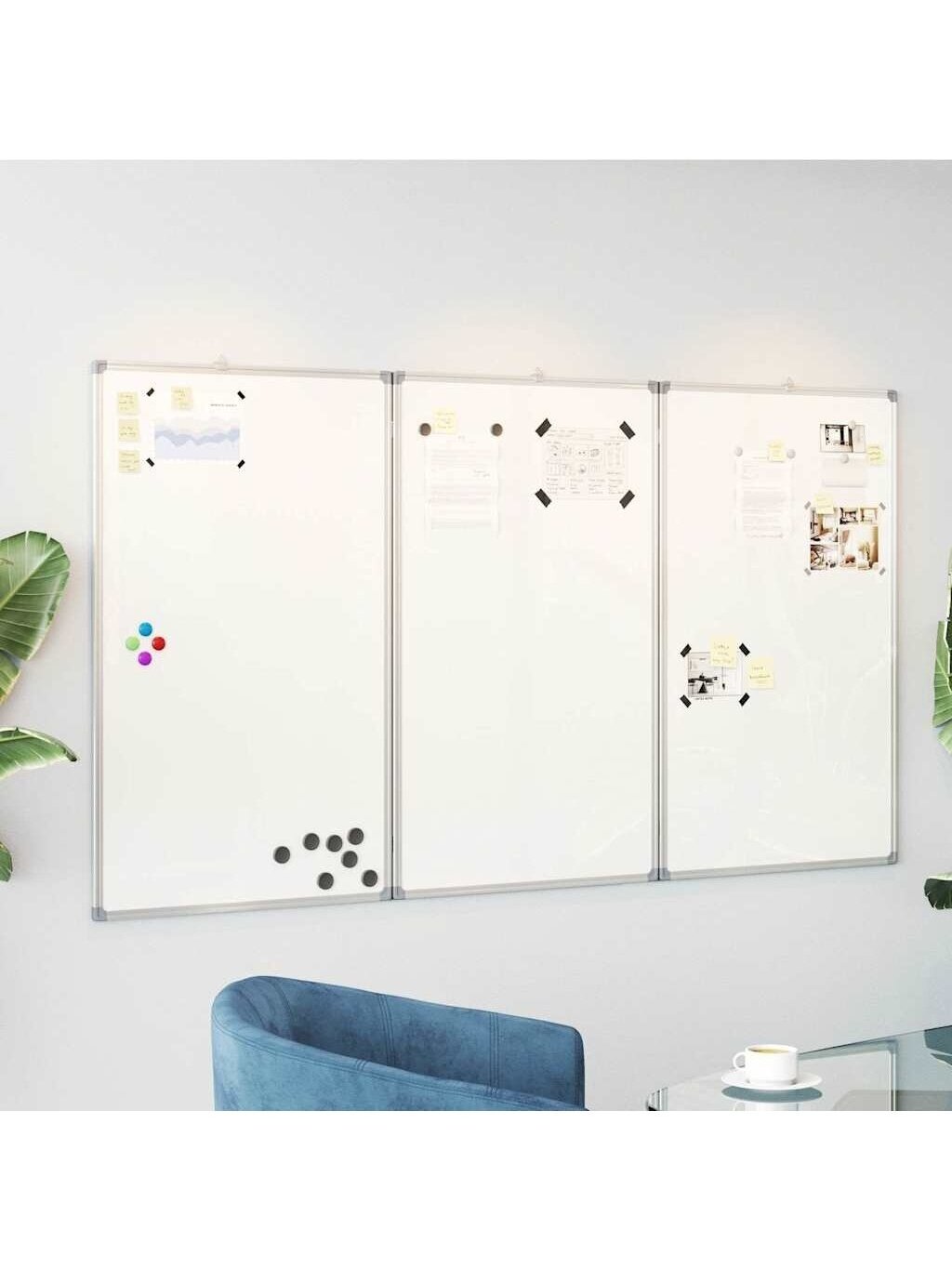 Magnetic whiteboard, 120x80x1.7 cm, aluminum, foldable 1