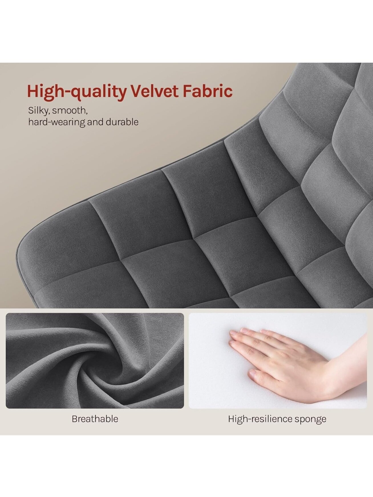 Vanity Stool, 360° Swivel, Low Bar Stool 3