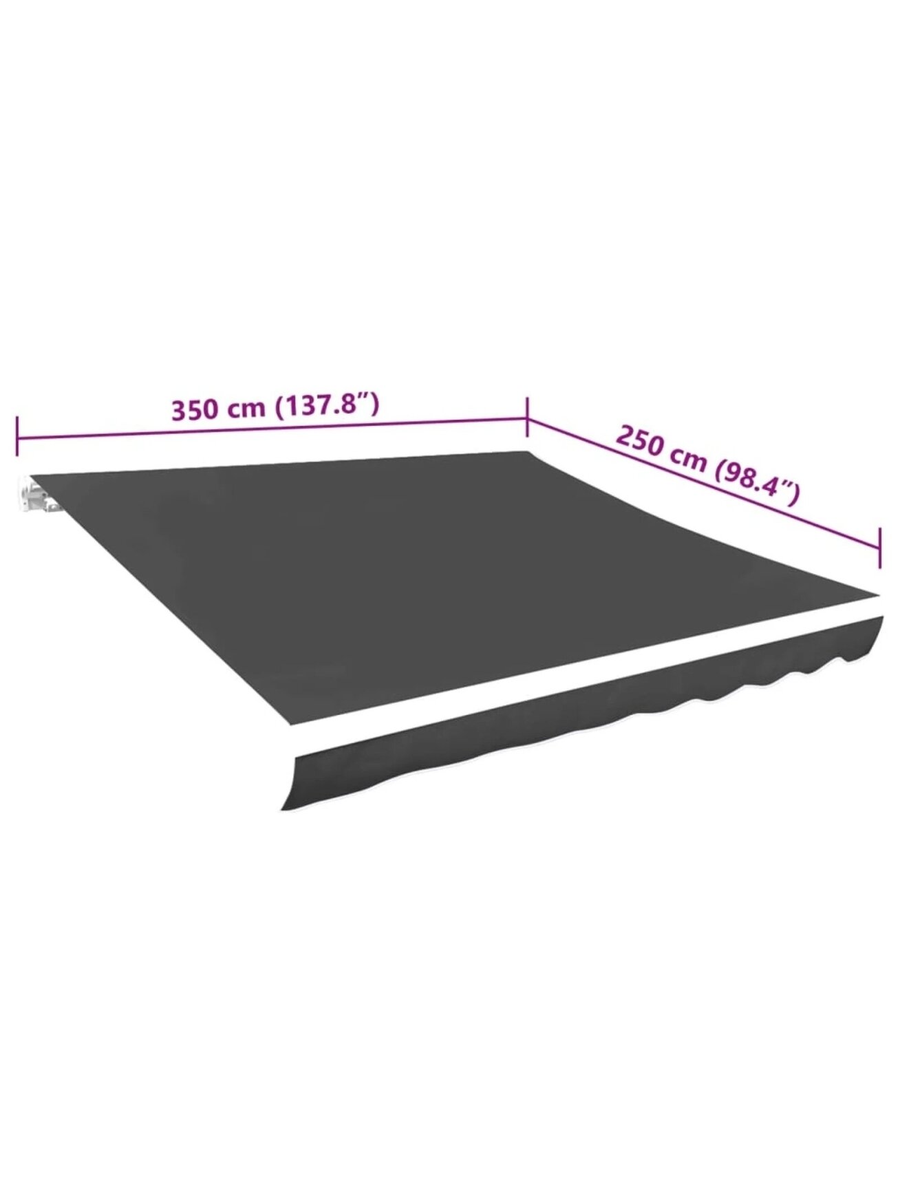 Awning cover, anthracite, 350 x 250 cm 4