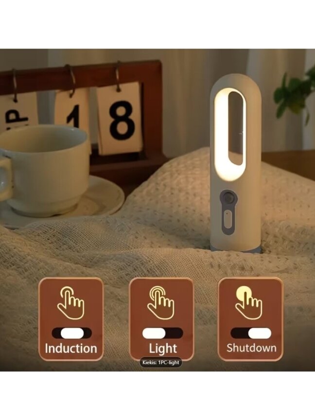 MACROCOSM nutikas LED-öölamp liikumisanduriga, USB-laetav 1