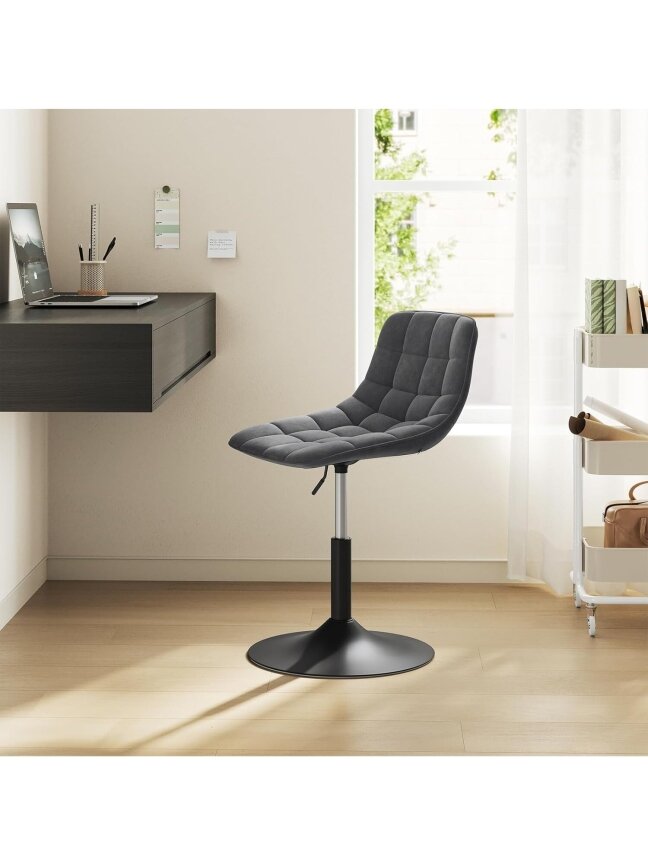 Vanity Stool, 360° Swivel, Low Bar Stool
