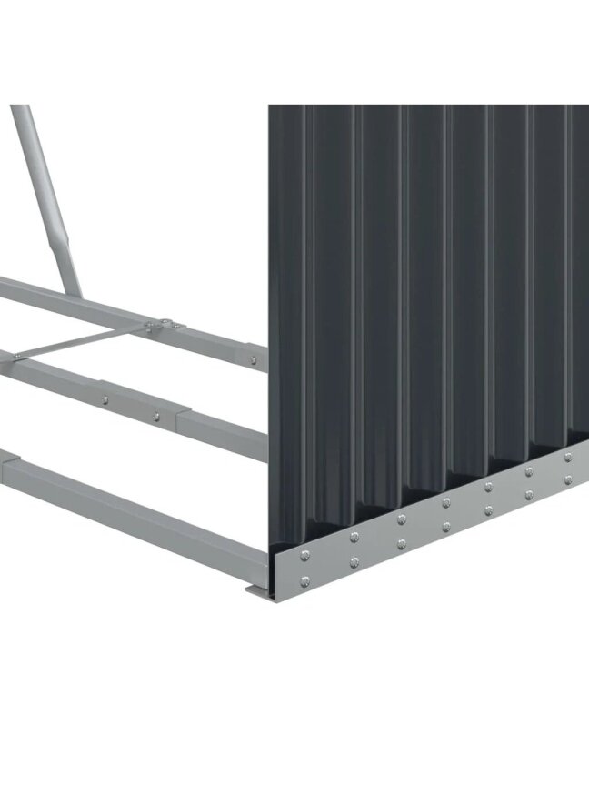 Дровница, антрацит, 120×45×100 см, оцинкованная сталь 5