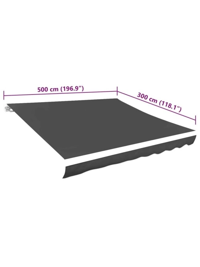 Awning cover, anthracite, 500 × 300 cm 4