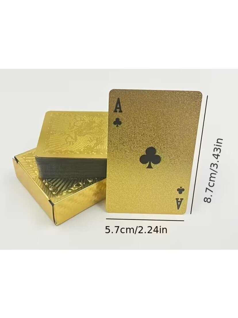 Matt kuldsete draakonite PVC-mängukaardid – 1 komplekt 2