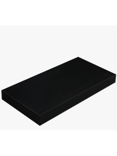 MDF sieninė lentyna, 40 x 23 cm, juodos spalvos.