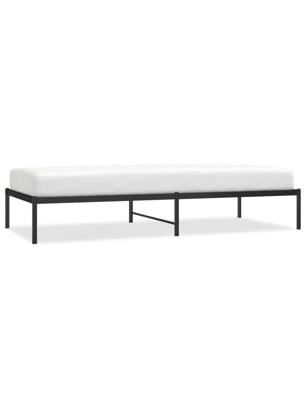 Metal bed frame, black, 90x200 cm 1