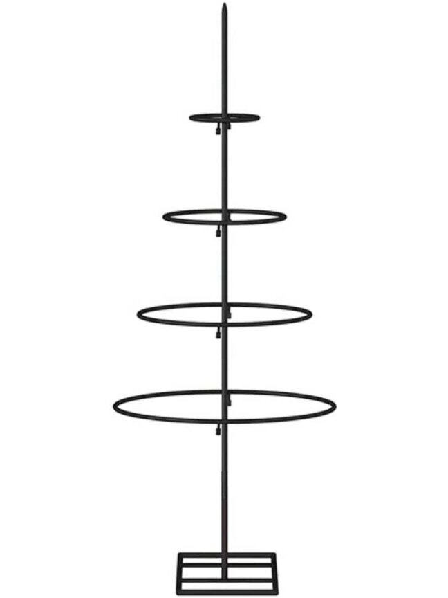 Metalinė Kalėdų eglutė, juodos spalvos, 60 cm 3