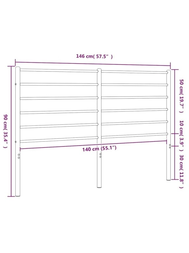 Metalinis galvūgalis, juodos spalvos, 140cm 5