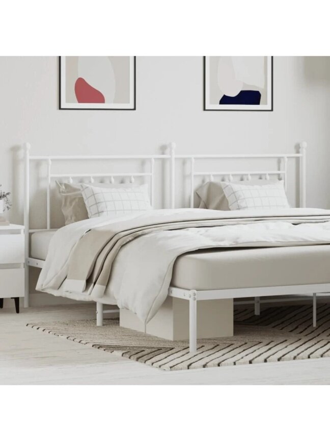 Metal replacement headboard, white color, 200 cm