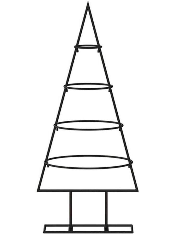 Metalinė Kalėdų eglutė, juodos spalvos, 60 cm 1