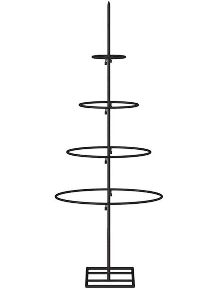 Metalinė Kalėdų eglutė, juodos spalvos, 60 cm 3
