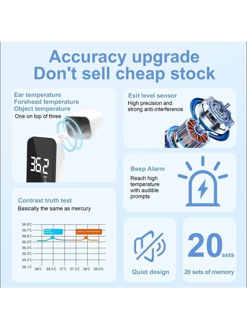 Medical non-contact infrared thermometer for home use. 2