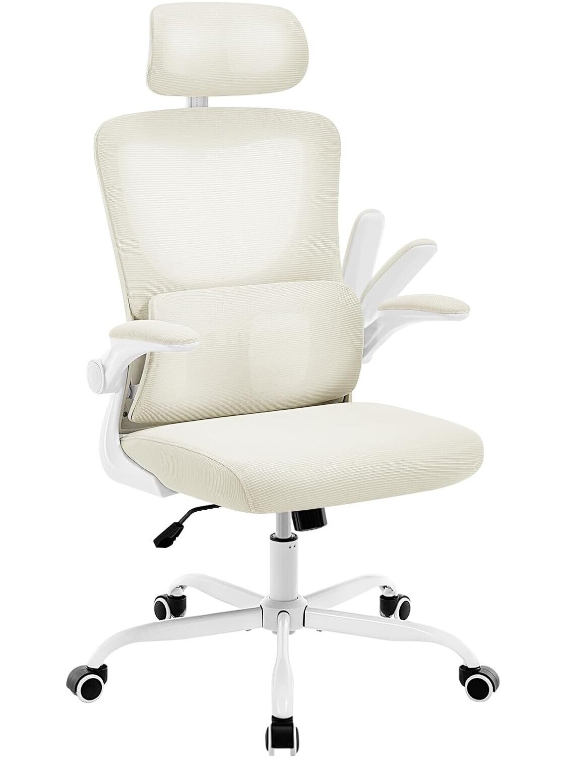 Ergonomic Office Chair with Lumbar Support, Adjustable Headrest, Rocking Function, Flip-Up Armrests, Up to 150 kg. 8