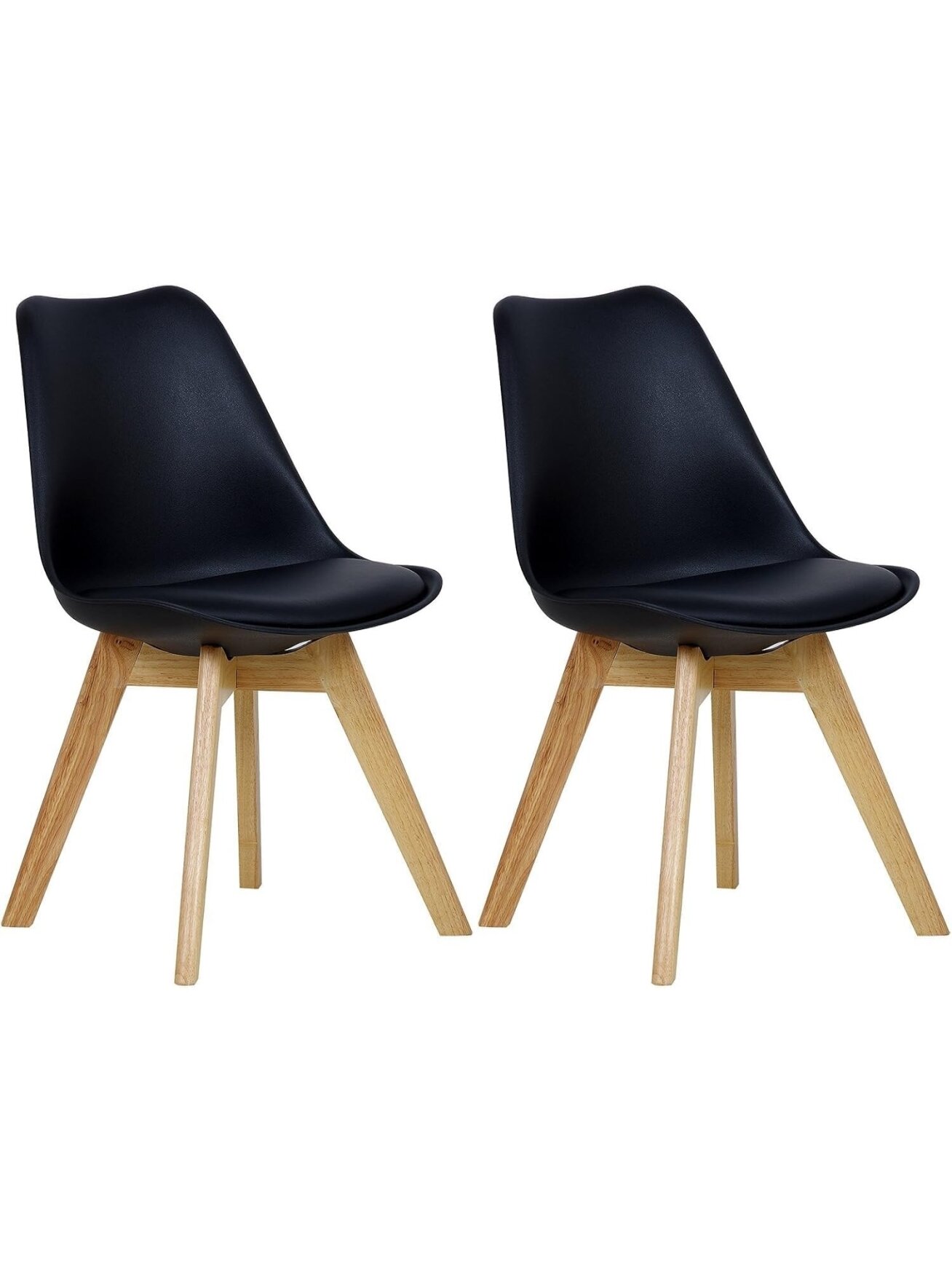 Set of 2 Dining Chairs, Kitchen / Living Room Chairs, Designer Style, Made of Faux Leather and Solid Wood 10 Set of 2 Dining Chairs, Kitchen / Living Room Chairs, Designer Style, Made of Faux Leather and Solid Wood 10