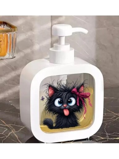 Cute Black Cat Soap Dispenser K1