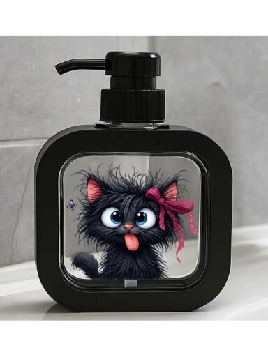 Cute Black Cat Soap Dispenser K2