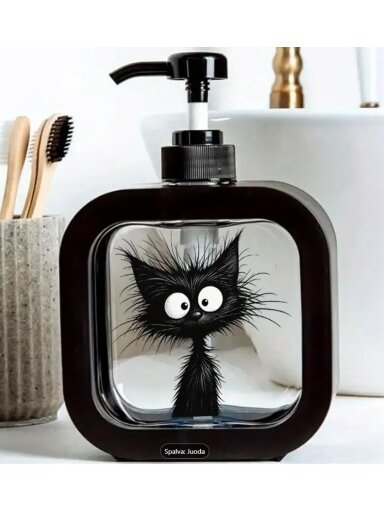 Cute Black Cat Soap Dispenser K3