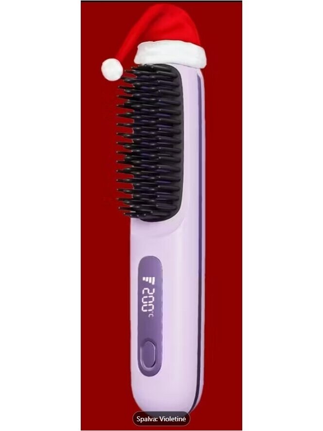 Hair Straightening Brush with LED Display – Fast Heating and Constant Temperature 9