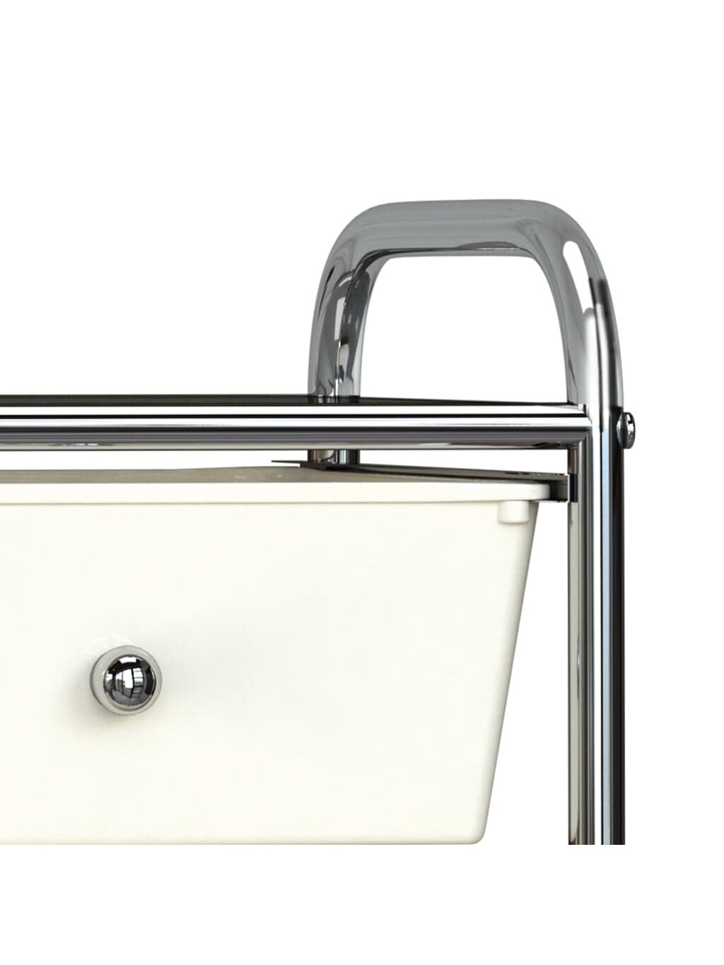 Mobile cart, 4 drawers, white color, plastic 4