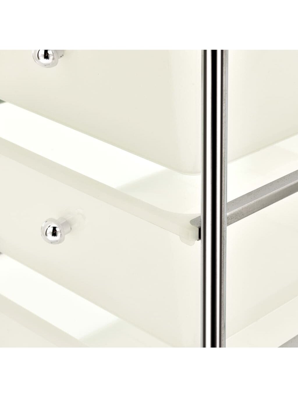 Mobile cart, 4 drawers, white color, plastic 5