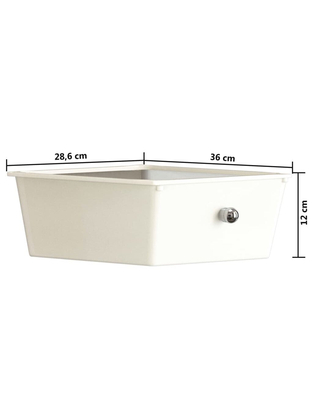 Mobile cart, 4 drawers, white color, plastic 8