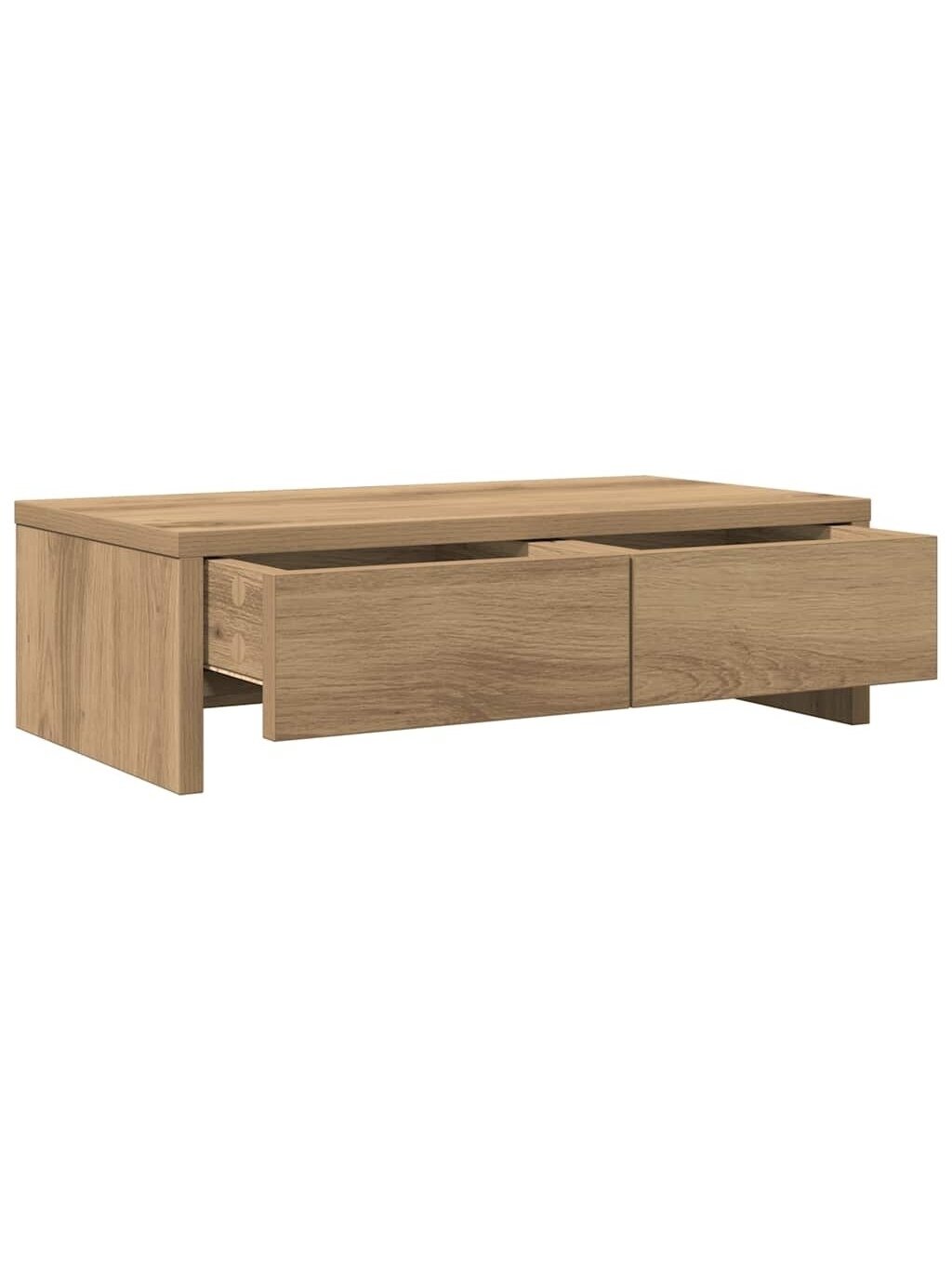 Monitoriaus stovas su stalčiais, 50x27x15 cm, ąžuolo imitacijos Artisan spalvos, inžinerinė mediena 4