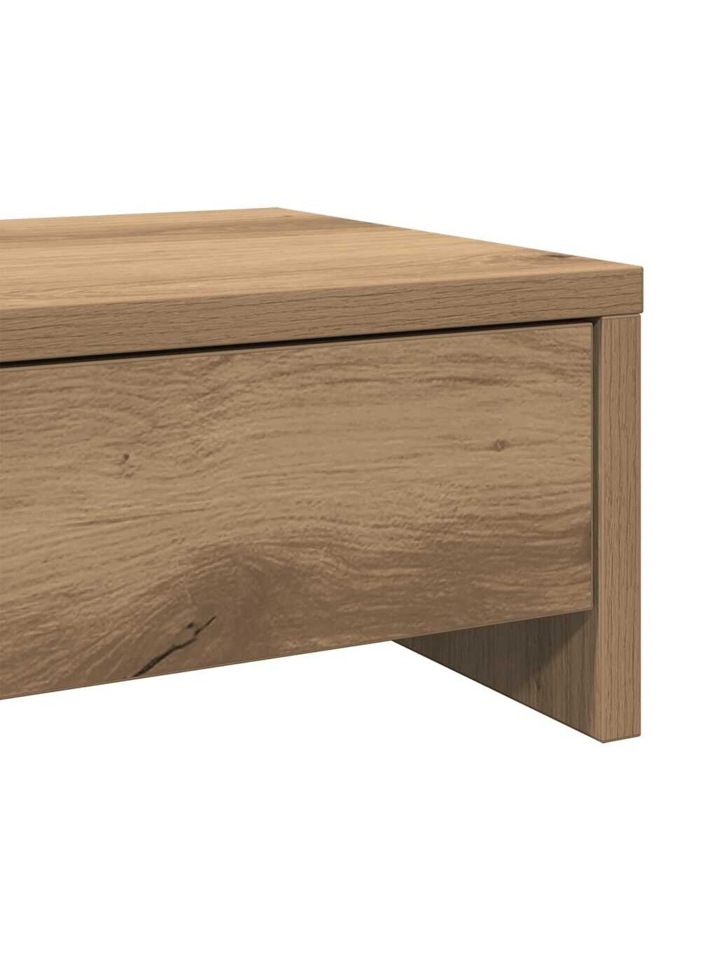 Monitoriaus stovas su stalčiais, 50x27x15 cm, ąžuolo imitacijos Artisan spalvos, inžinerinė mediena 7