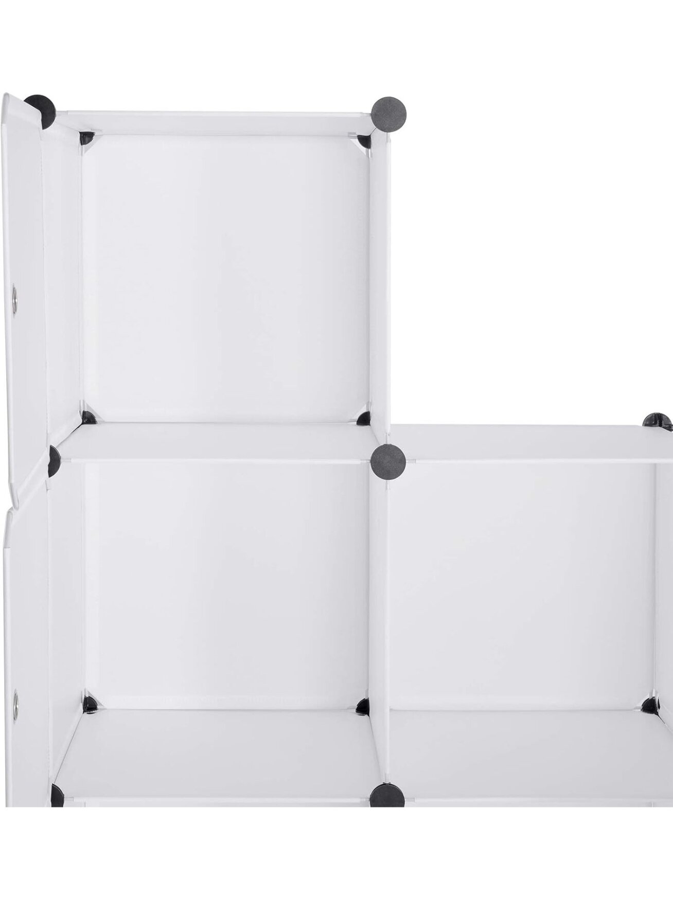 Modular plastic cabinet with doors, 9-cube DIY design, white color 5