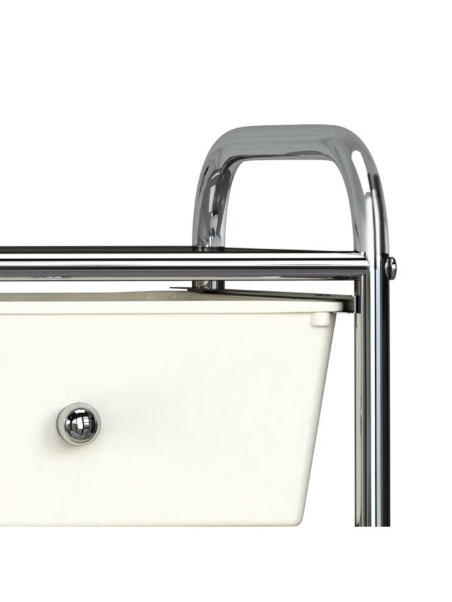 Mobile cart, 4 drawers, white color, plastic 4