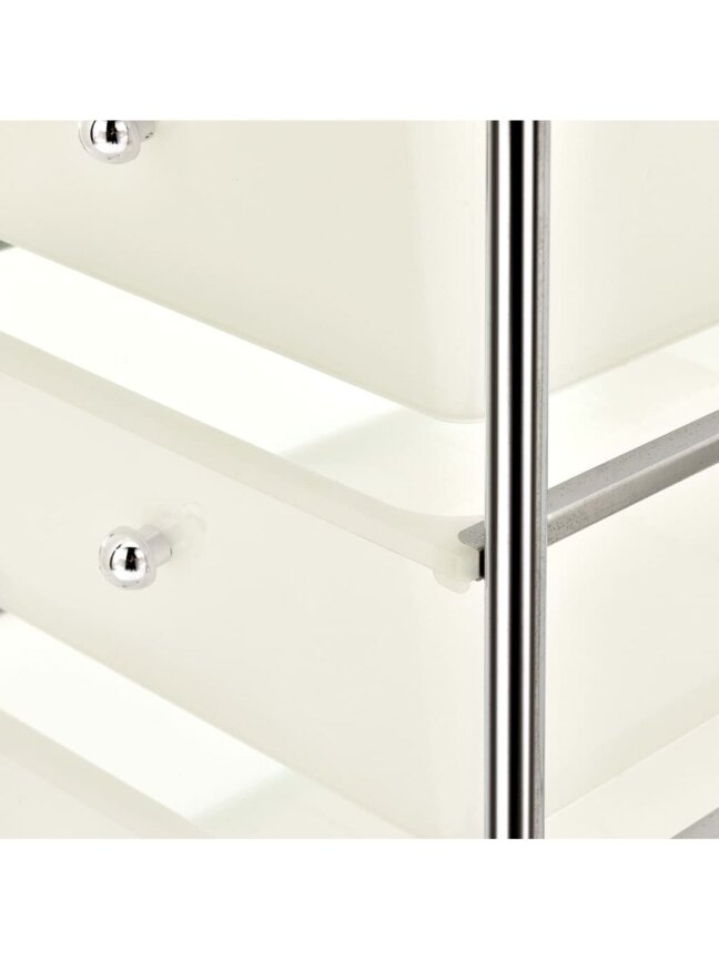 Mobile cart, 4 drawers, white color, plastic 5