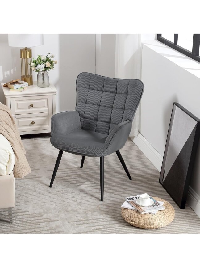 Modern Relaxation Armchair | For TV, Reading & Living Room, with Reclining Arms and Metal Legs 5