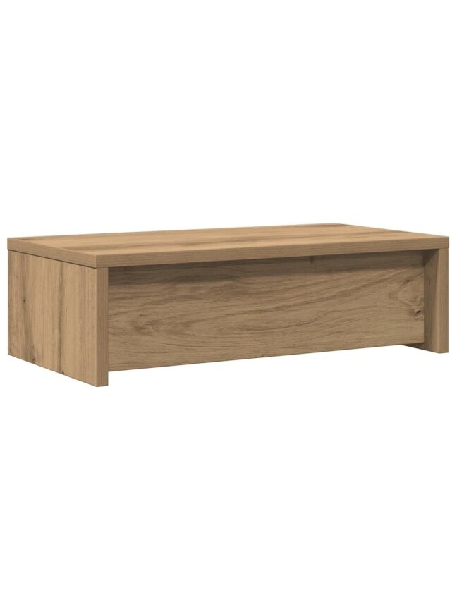 Monitoriaus stovas su stalčiais, 50x27x15 cm, ąžuolo imitacijos Artisan spalvos, inžinerinė mediena 6